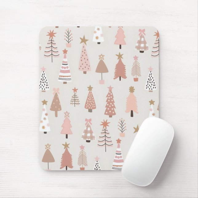 Weihnachten Skandinave Sapins Roses Mousepad (Mit Mouse)