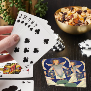 Weihnachten, Skandinavien Santa Lucia Engel Spielkarten