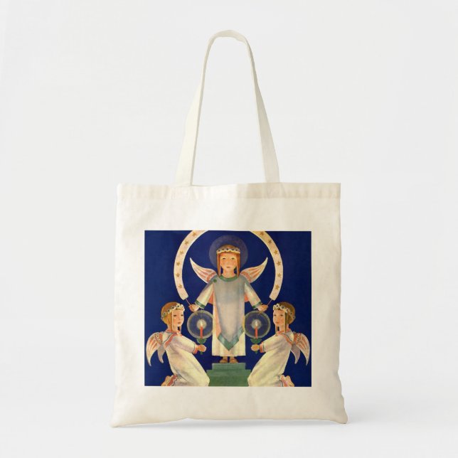 Weihnachten, Skandinavien Santa Lucia Engel Tragetasche (Vorne)