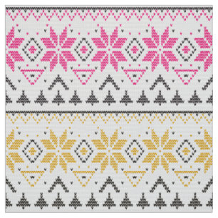Weihnachten, skandinavisch, Strickmuster Stoff