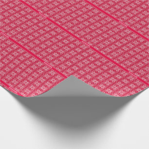 Weihnachten, skandinavische, rote, weiße, Schneefl Geschenkpapier