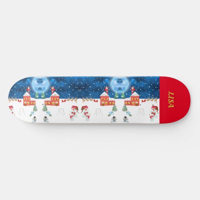 Weihnachten Skateboard (Horizontal)