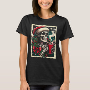 Weihnachten Skelett Heiße Kakao tot im Inneren Spo T-Shirt