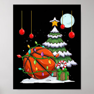 Weihnachten-Sketch Dekorieren Der Tree Lights Moon Poster