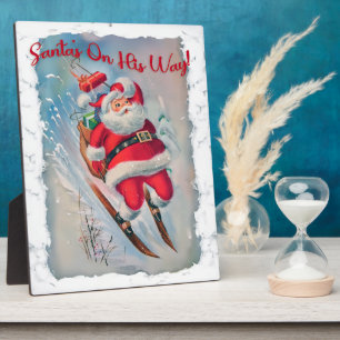 Weihnachten Skifahren Weihnachten Fotoplatte