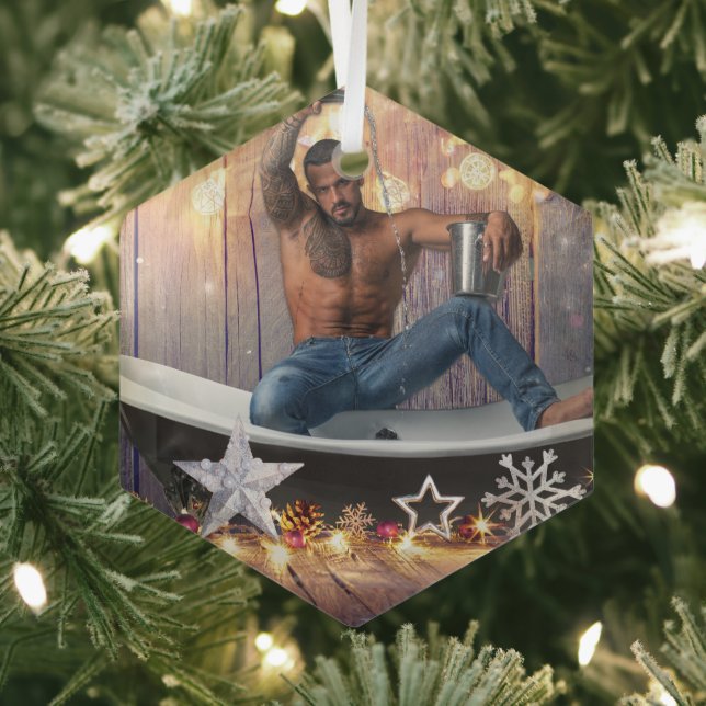 Weihnachten SlipperyJoe Silber goldene Sterne feuc Ornament Aus Glas (Insitu)