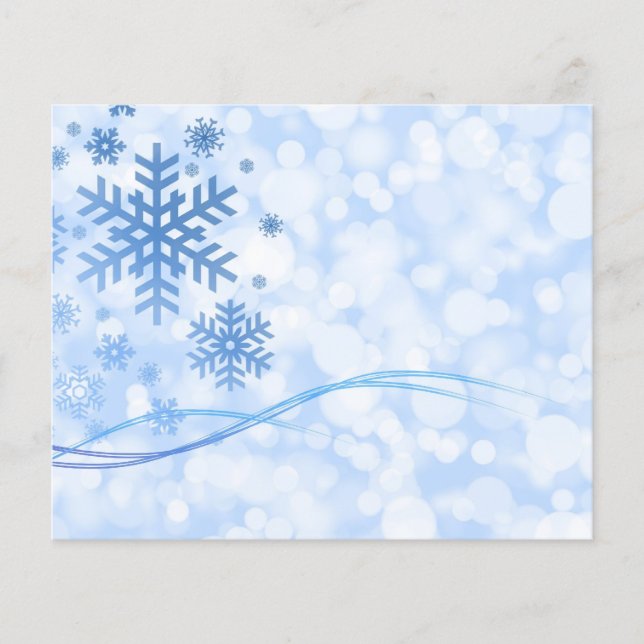 Weihnachten Snowflags Design Blau Weiß (Vorderseite)