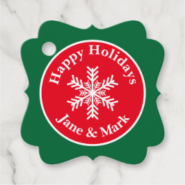 Weihnachten Snowflake l Happy Holidays Geschenkanhänger