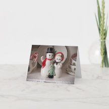 Weihnachten Snowman Blankokarte