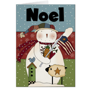 Weihnachten Snowman Card