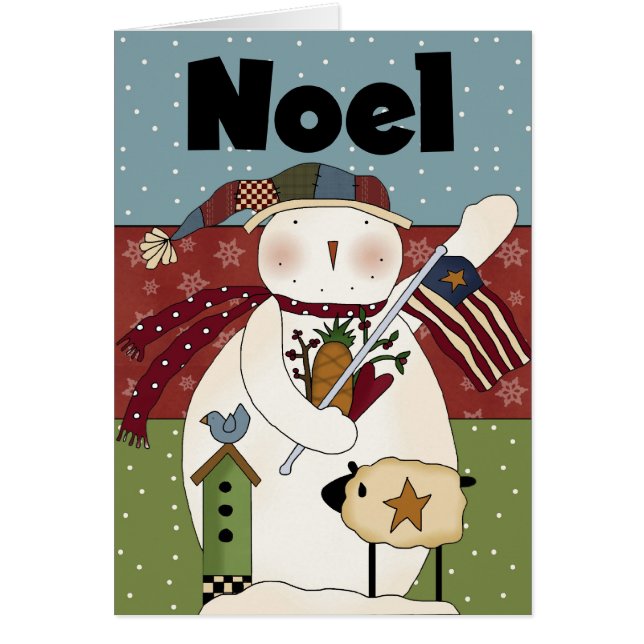 Weihnachten Snowman Card (Vorne)