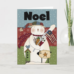 Weihnachten Snowman Card