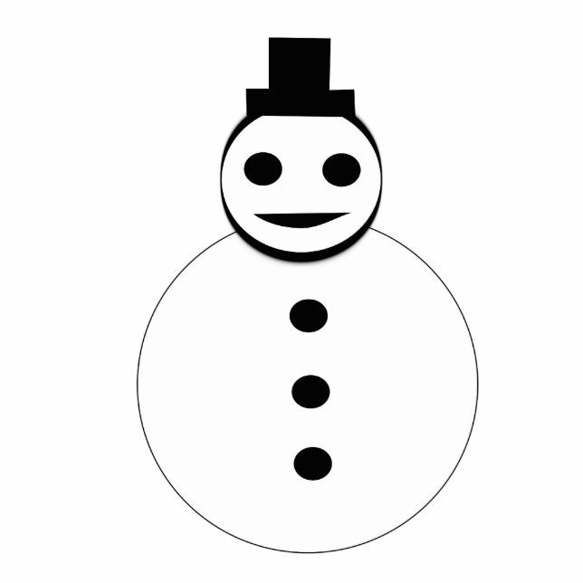 Weihnachten Snowman Fotoskulptur lächeln (Vorne)