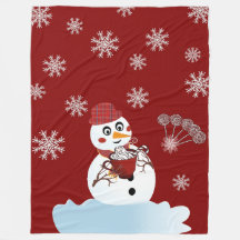 Weihnachten Snowman heiße Schokolade und Bonbons