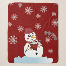 Weihnachten Snowman heiße Schokolade und Bonbons