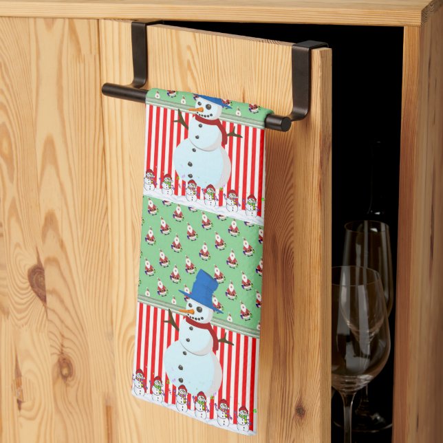 Weihnachten Snowman Küchentücher (Drittel gefaltet)