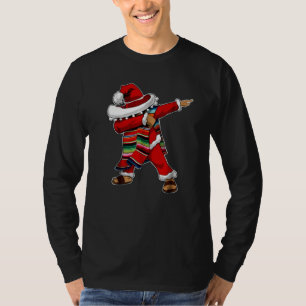 Weihnachten Sombrero Dabbing Mexikanischer Poncho T-Shirt