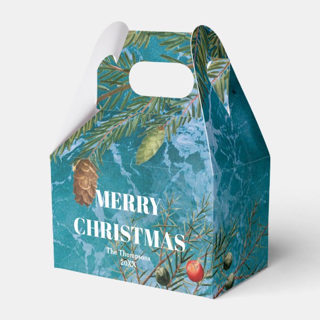 Weihnachten Sommer Strand frohe Weihnachten Geschenkschachtel (Vorderseite)