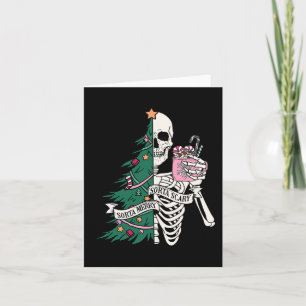 Weihnachten Sorta Merry Sorta Beängstigend Skeleto Karte