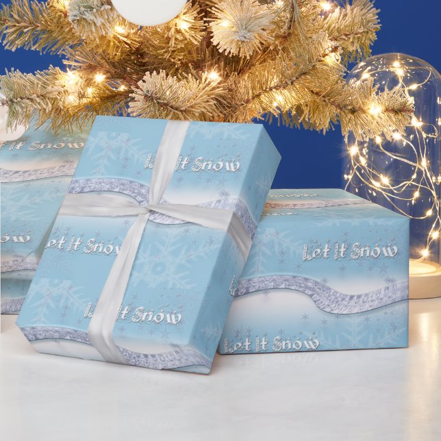 Weihnachten, Sparkle, lasst es Schneedecke schwitz Geschenkpapier (Feiertage)