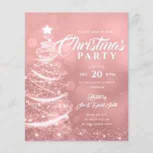 Weihnachten Sparkle Rose Gold Holiday Einladung