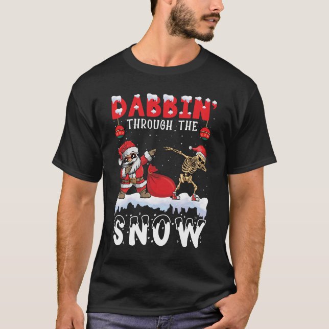 Weihnachten, Spaß durch den Schnee-T - Shirt (Vorderseite)