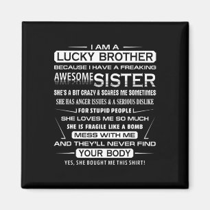 Weihnachten Spaß für Bruder von Schwester Ich bin  Magnet