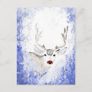 Weihnachten Spaß mit Deer Blue Snowflakes