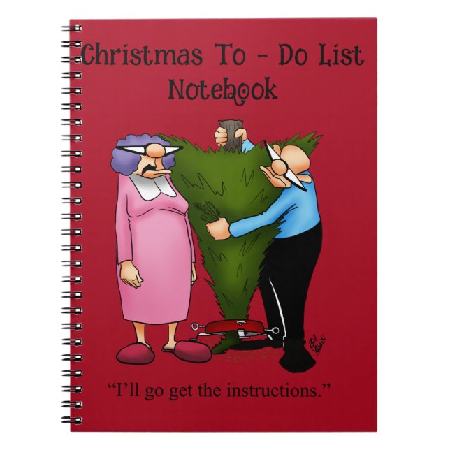 Weihnachten Spaß To - Do Notebook Geschenk Notizblock (Vorderseite)