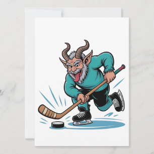 Weihnachten spielt Eishockey Gruseliges Weihnachte