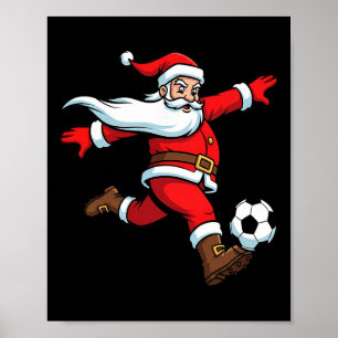 Weihnachten spielt Fußball Weihnachts Sport Frauen Poster