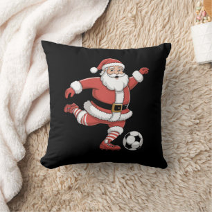 Weihnachten spielt Santa Fußball Weihnachts Sport Kissen