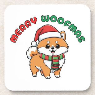 Weihnachten Spitz Untersetzer: Frohe Weihnachten Getränkeuntersetzer