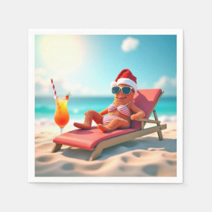 Weihnachten Starfish Sonnenbaden in einem Bikini Serviette