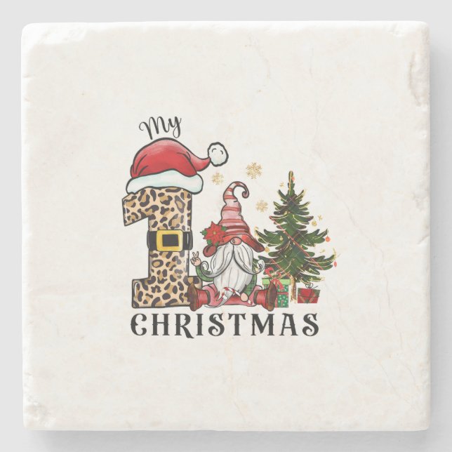 Weihnachten Steinuntersetzer (Vorderseite)