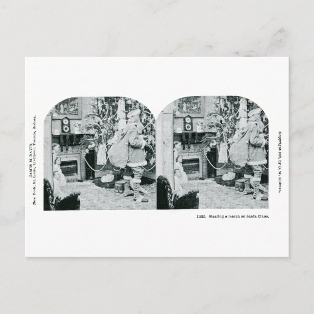 Weihnachten Stereoview - Vintag (Vorderseite)