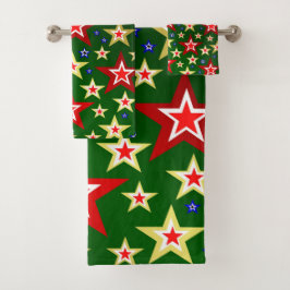 Weihnachten, Stern, Feiern, Dekoration, Weihnachte Badhandtuch Set