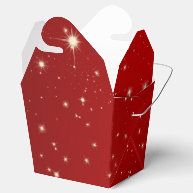 Weihnachten, Sterne in der Roten Galaxie Geschenkschachtel (Geöffnet)