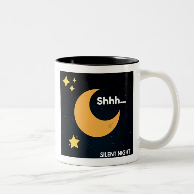 Weihnachten - Stille Nacht Zweifarbige Tasse (Rechts)