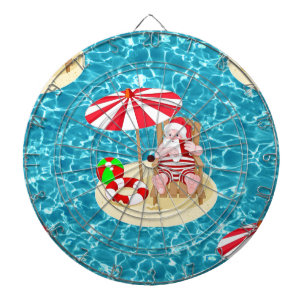 weihnachten strand weihnachtsmann dartscheibe