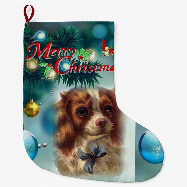 Weihnachten Strumpf, frohe Weihnachten Großer Weihnachtsstrumpf (Vorderseite)