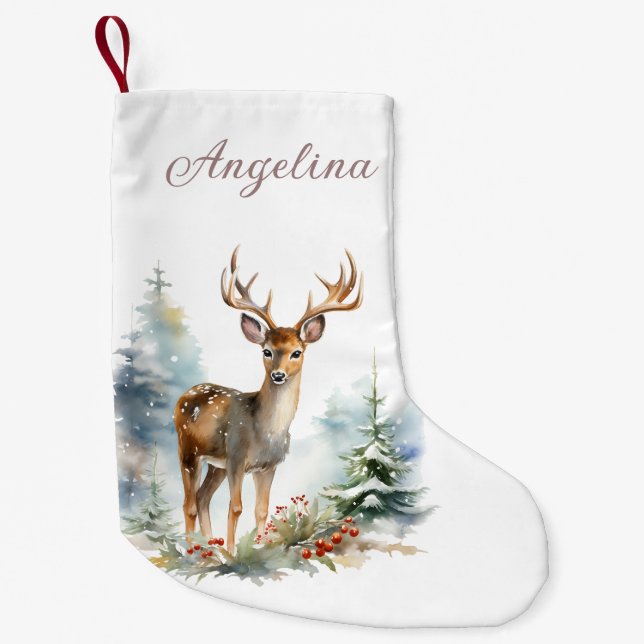 Weihnachten Strumpf mit Wintertaubenwasser Kleiner Weihnachtsstrumpf (Vorderseite)