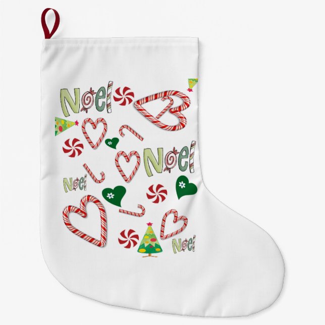 Weihnachten Strumpf, Weihnachten Grosser Strumpf Großer Weihnachtsstrumpf (Vorderseite)
