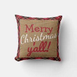Weihnachten südlich Sie kariertes Leinwand-Kissen Kissen