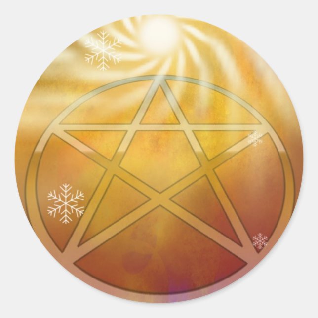 Weihnachten Sun Runder Aufkleber (Vorderseite)