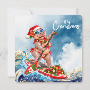 Weihnachten SUP Nilpferd Stand-Up-Paddleboarding