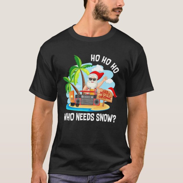 Weihnachten surfen im Juli Sommerstrand Wer n T-Shirt (Vorderseite)