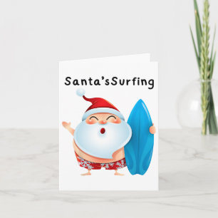 Weihnachten surfen im Juli Weihnachten Männer Frau Karte