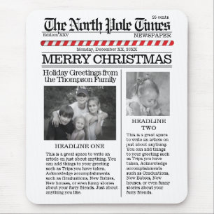 Weihnachten Süß Nordpol-Zeitungszeitung Spaß Mousepad