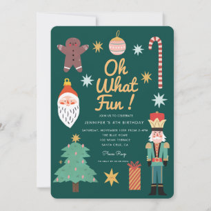 Weihnachten Süß Was für ein Spaß Whimsical Geburts Einladung